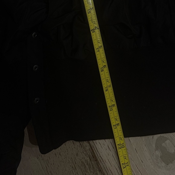 Athleta black Jetset Bomber jacket stow away hood weather resistant XS - Picture 13 of 16
